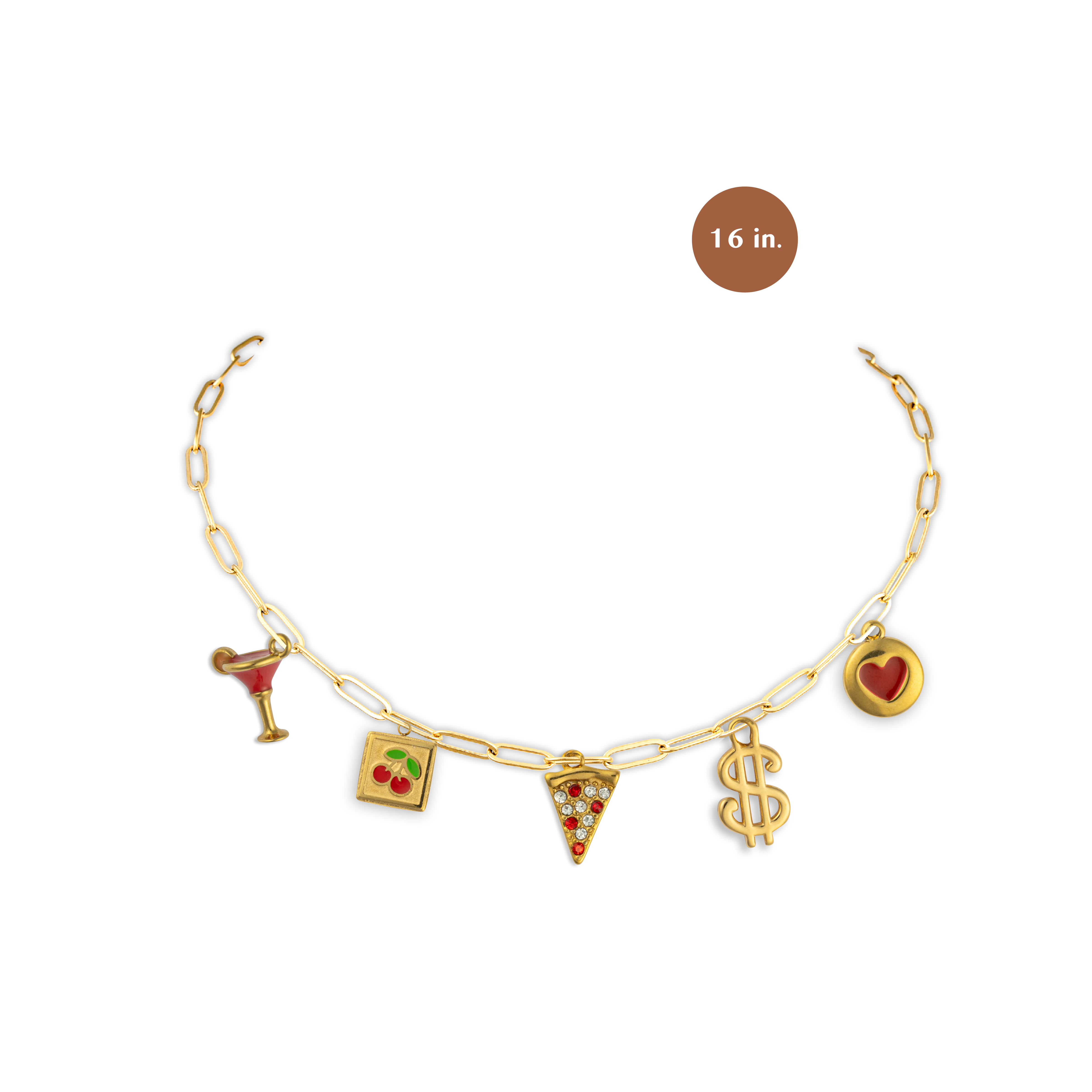 Girls' Night Out Gold Charm Necklace