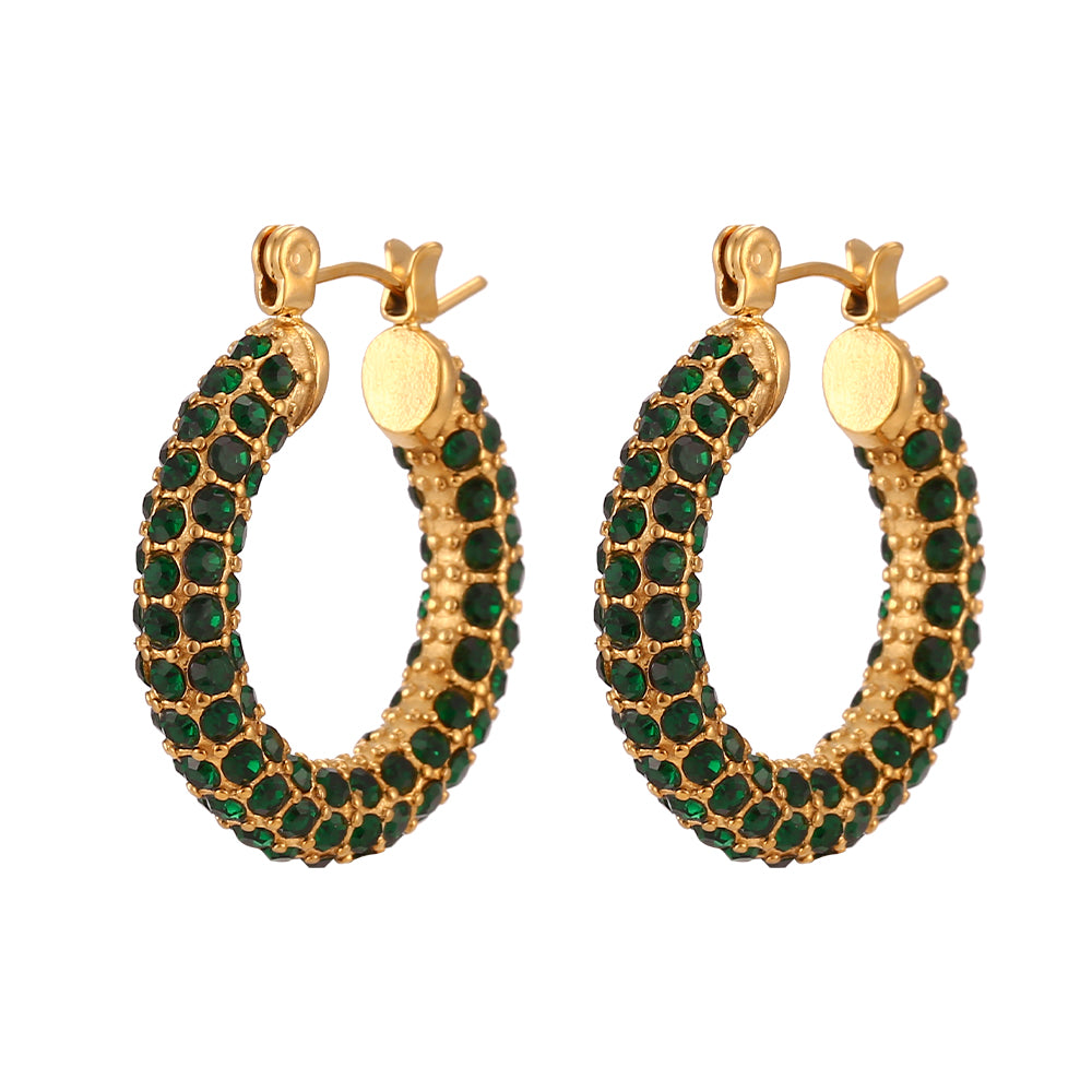 Alondra Earrings -18k Gold Plated Cubic Zirconia Earrings