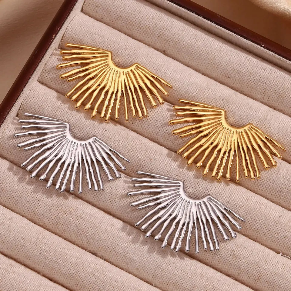 Cairo Stud Earrings - Gold Plated and Stainless Steel Earrings