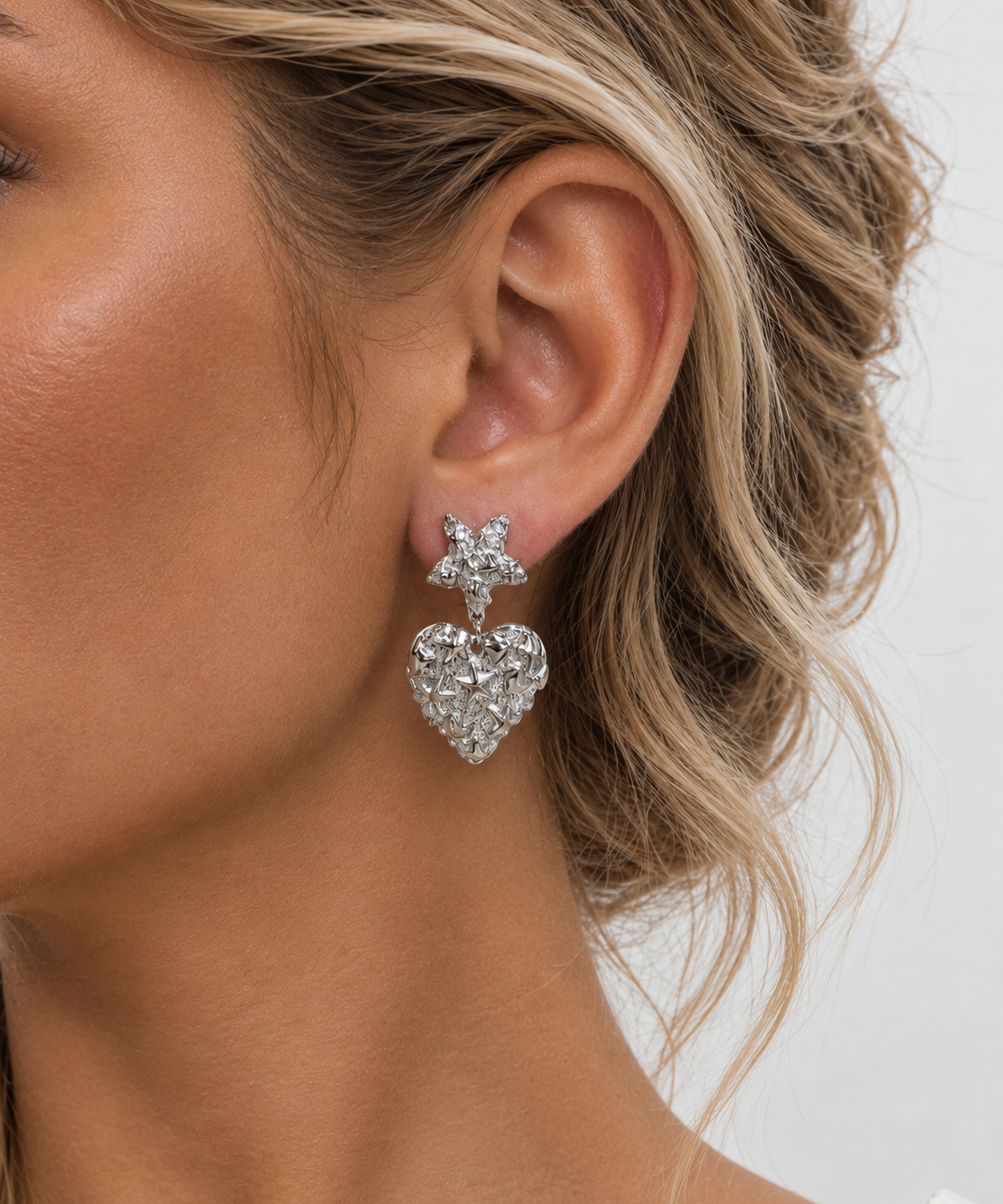 Star & Heart Drop Earrings