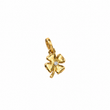 Gold Charm Four Leaf Clover with Crystal
