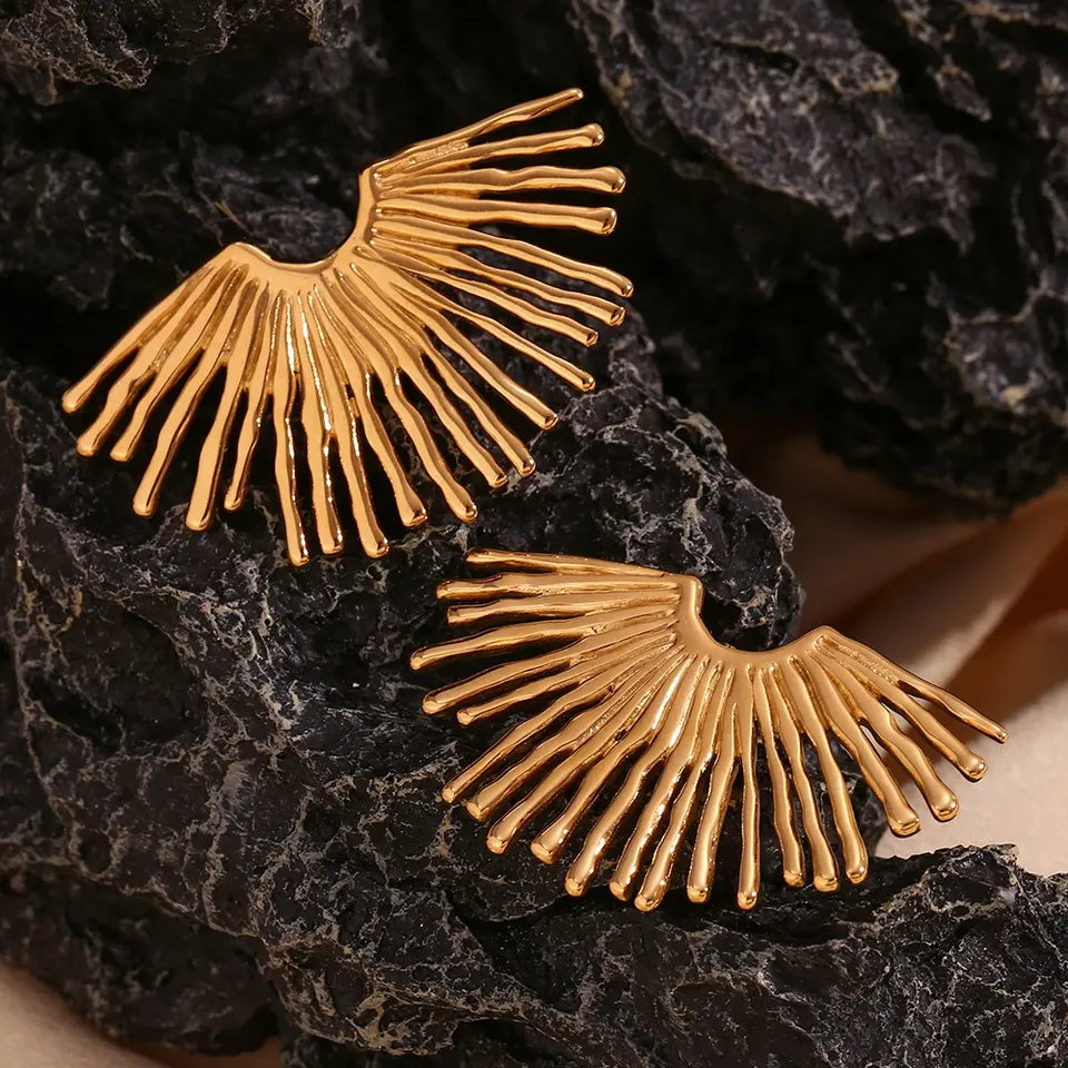 Cairo Stud Earrings - Gold Plated and Stainless Steel Earrings