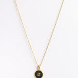 Black & Gold Zodiac Charm Necklace