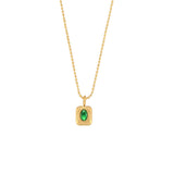 Danni Pendant Necklace - Emerald Gem Pendant