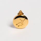 Gold Virgo Constellation Pendant Charm