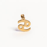 Gold Zodiac Cursive Pendant