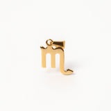Gold Scorpio Zodiac Cursive Pendant
