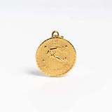 Large Gold Aquarius Pendant
