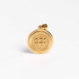 Medium Gold Aquarius Pendant