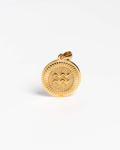 Medium Gold Aquarius Pendant
