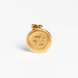 Gold Medium Zodiac Pendant