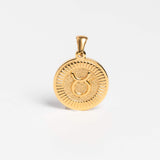 Medium Gold Taurus Pendant
