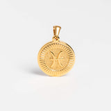Medium Gold Pisces Pendant