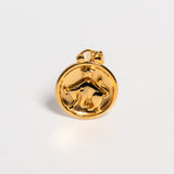 Gold Taurus Constellation Pendant Charm