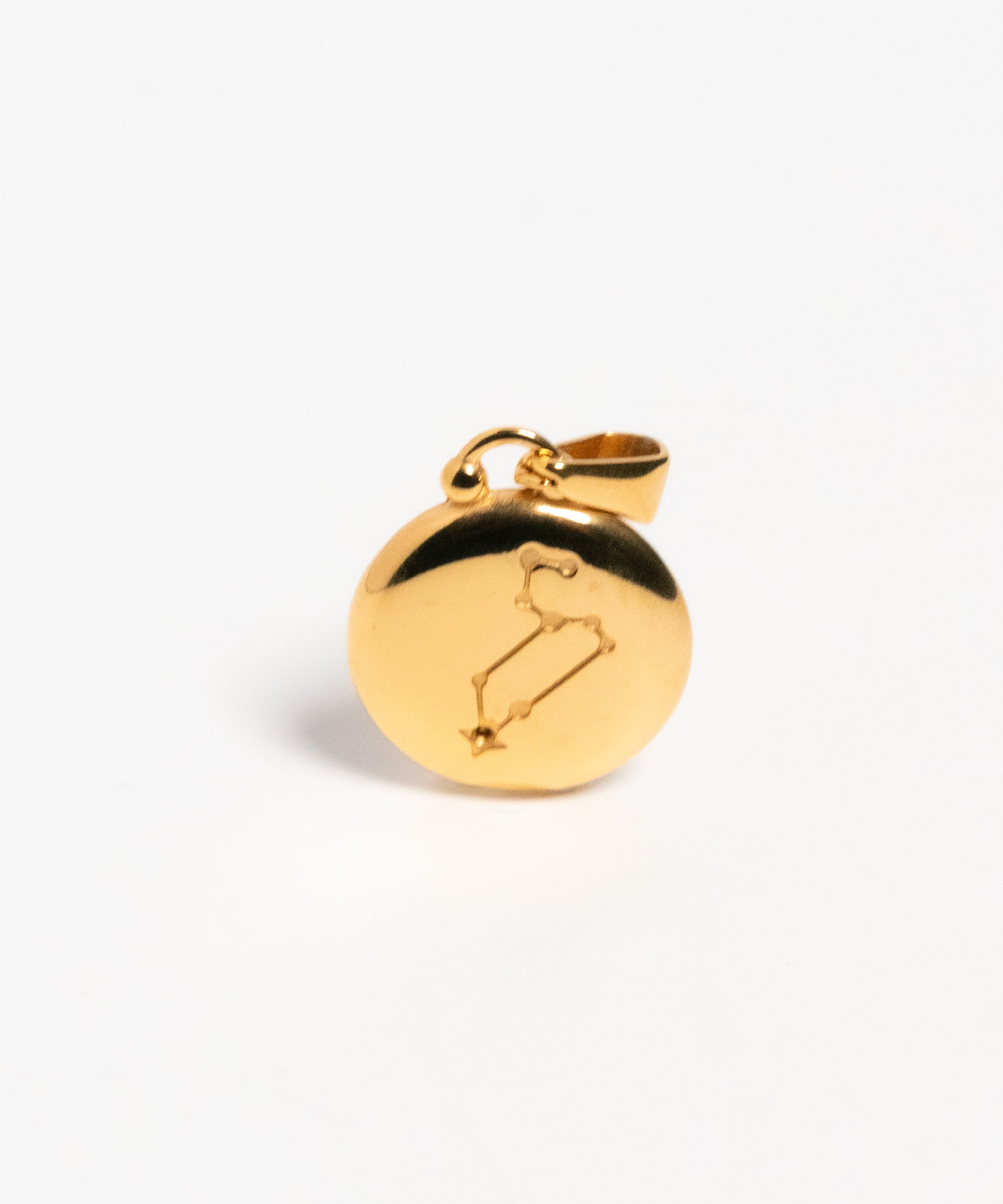 Gold Leo Constellation Pendant Charm