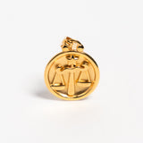 Gold Libra Constellation Pendant Charm