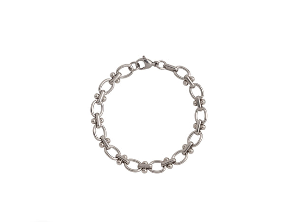 Silver Oval Link Chain Bracelet