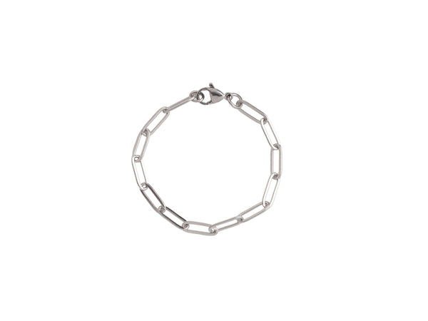 Silver Paper Clip Chain Bracelet II