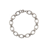 Silver Hexagon Link Chain Bracelet