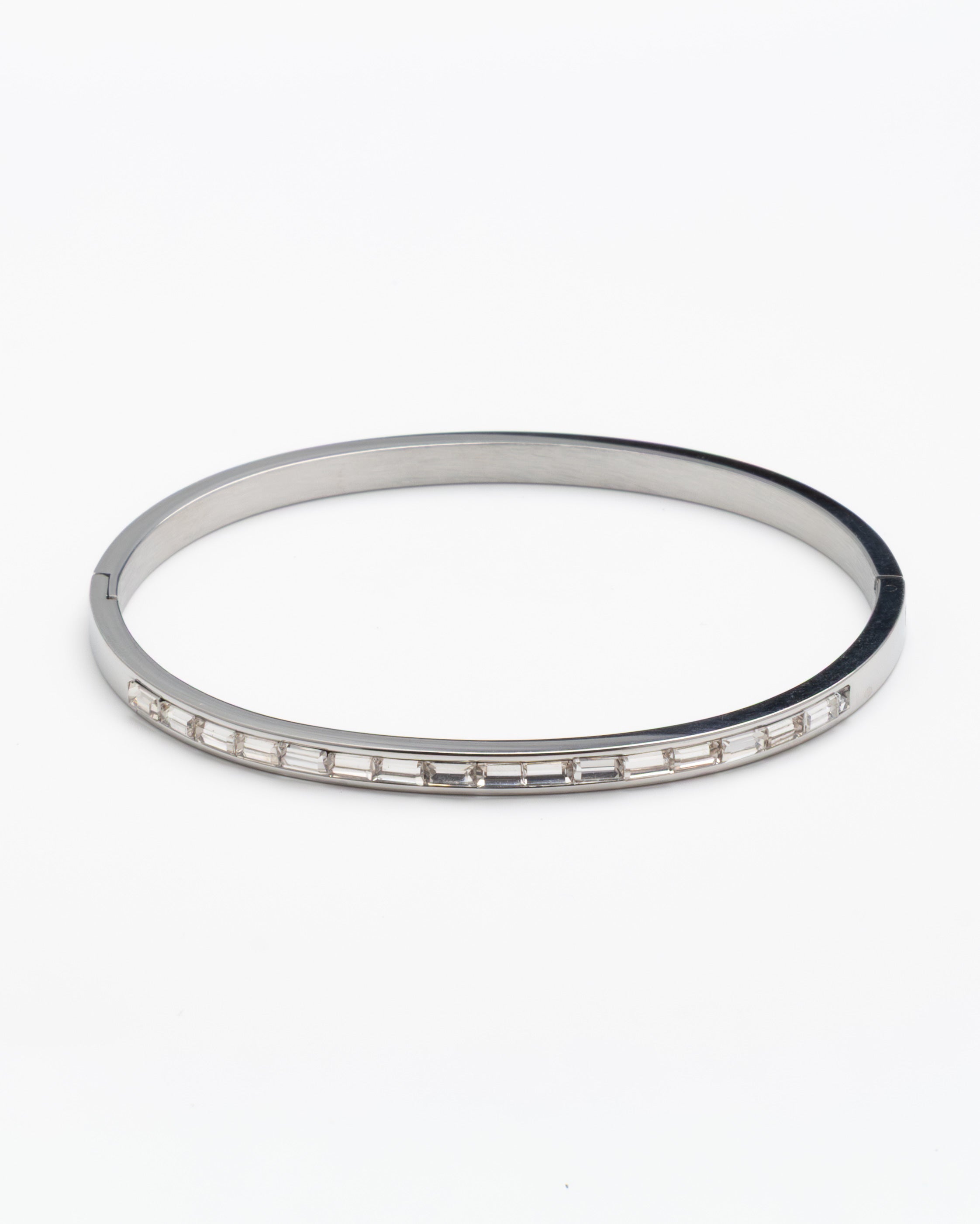 Baguette Crystal Inlay Bangle
