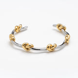 Two-Tone Love Knots Cuff