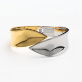 Two-Tone Overlapping Bypass Bangle
