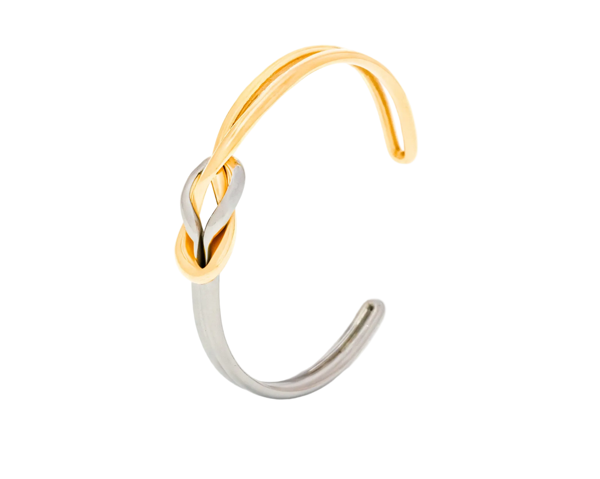 Two-Tone Interlocking Knot Cuff