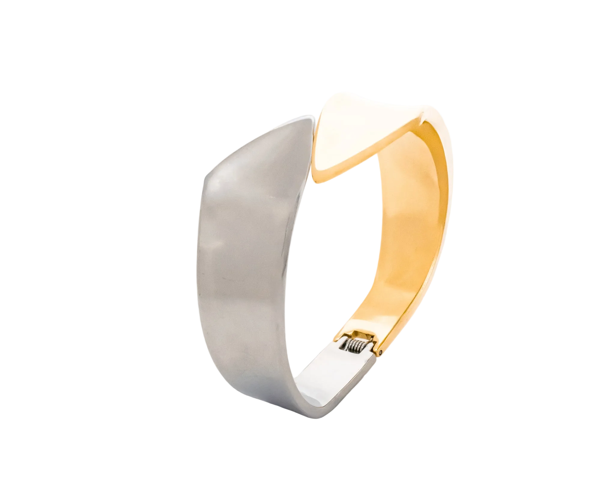 Two-Tone Overlapping Bypass Bangle