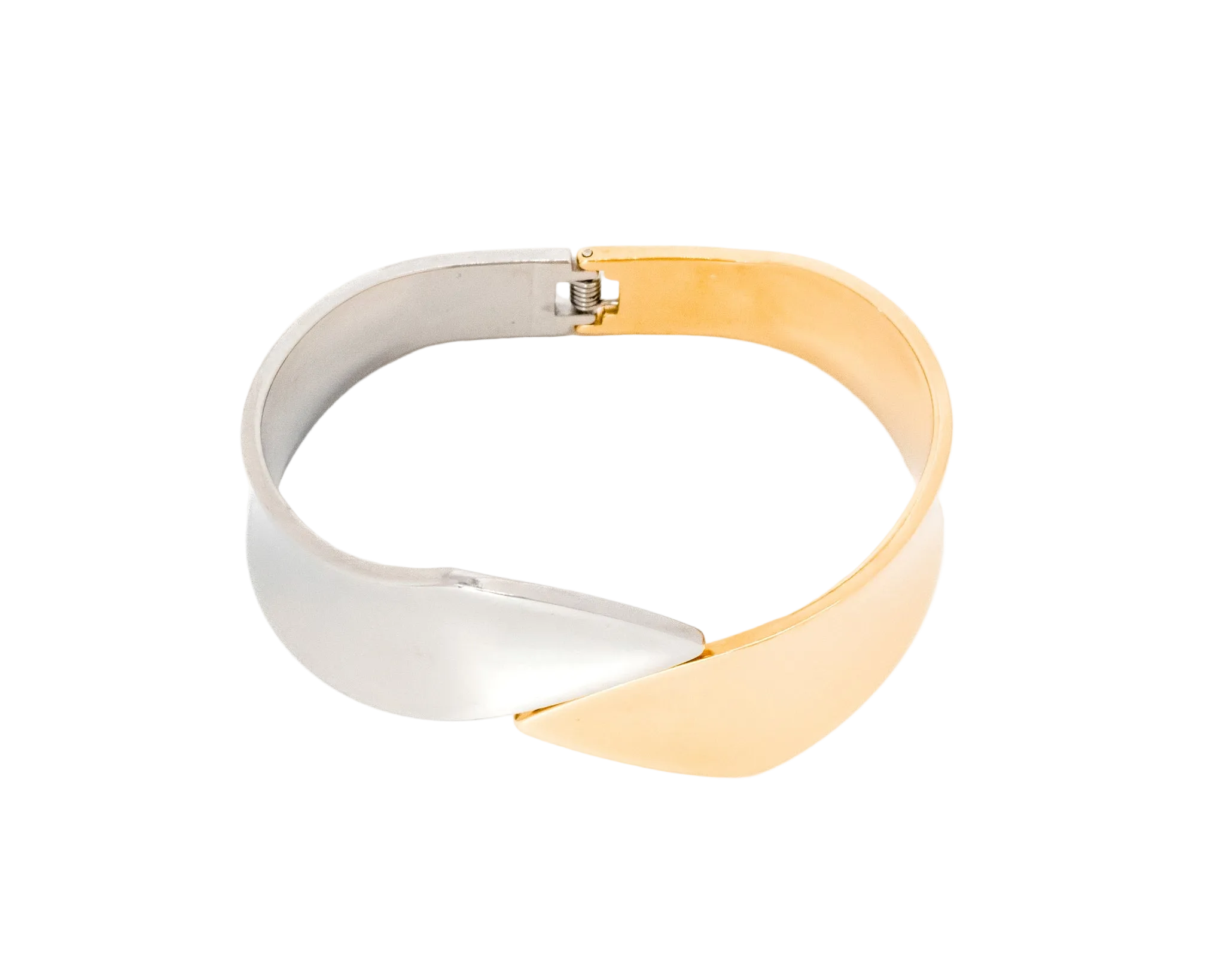 Two-Tone Overlapping Bypass Bangle