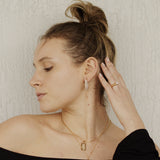 Cecilia Earring - Pearl Hoop Earring