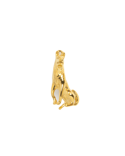 Gold Charm Sitting Cat