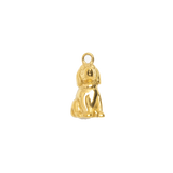 Gold Charm Sitting Puppy