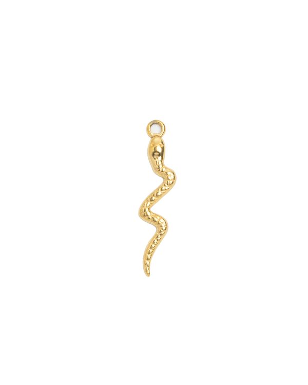 Gold Charm Textured Snake
