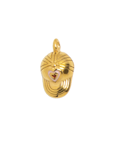 Gold Charm Heart Cap