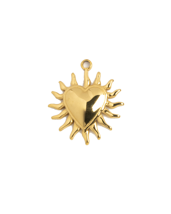 Gold Charm Radiant Heart