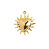 Gold Charm Radiant Heart