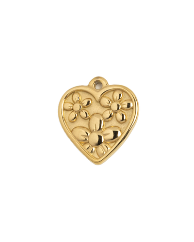 Gold Charm Hearts on Heart