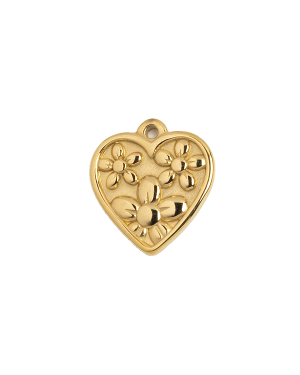 Gold Charm Hearts on Heart