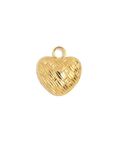 Gold Charm Textured Heart