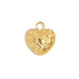 Gold Charm Textured Heart