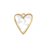 Gold Charm Pearl Heart
