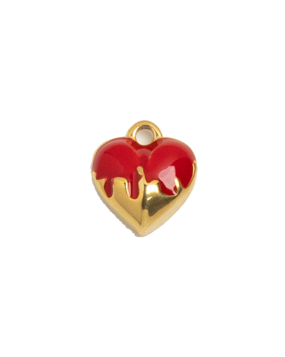 Gold Charm Melting Heart
