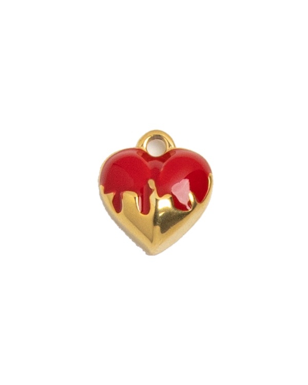 Gold Charm Melting Heart
