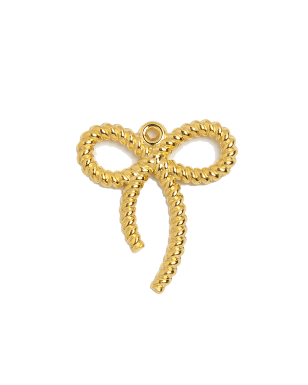 Gold Charm Rope Bow