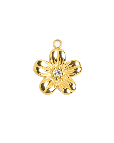 Gold Charm Crystal Flower