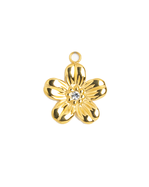 Gold Charm Crystal Flower