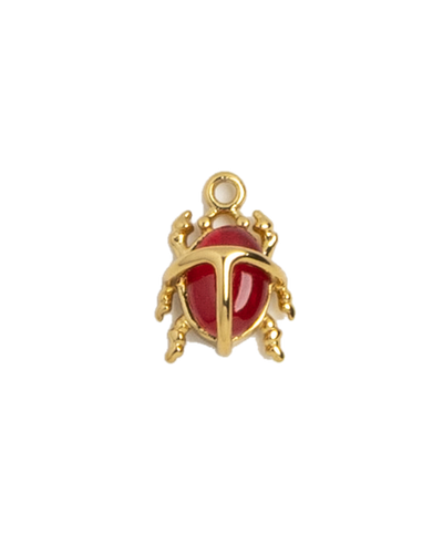 Gold Charm Red Beetle