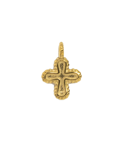 Gold Charm Carved Cross
