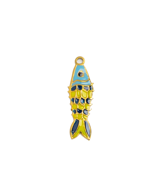 Gold Charm Koi Fish Blue