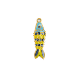 Gold Charm Koi Fish Blue